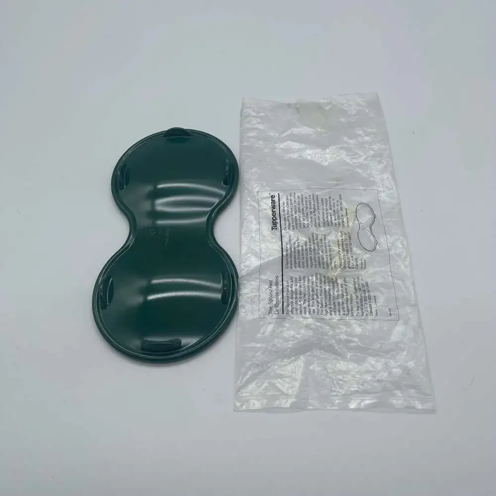Vintage Tupperware Hunter Green Spoonz Rest Double Sided Spoon‎ Rest 3039